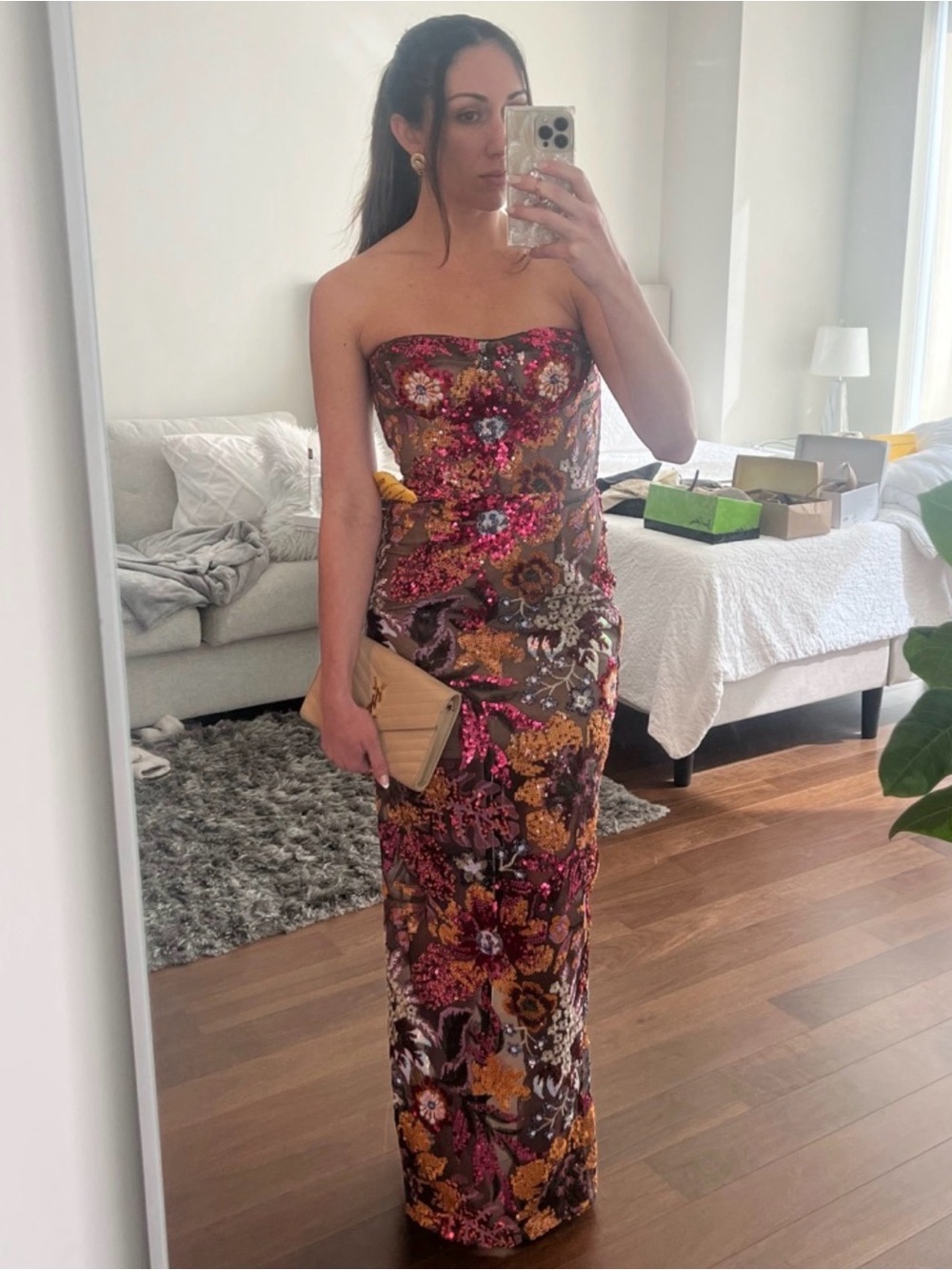 NWT Bronx & Banco Dahlia Sequin Multi Color Maxi Dress. Size 10/XL - Picture 11 of 16